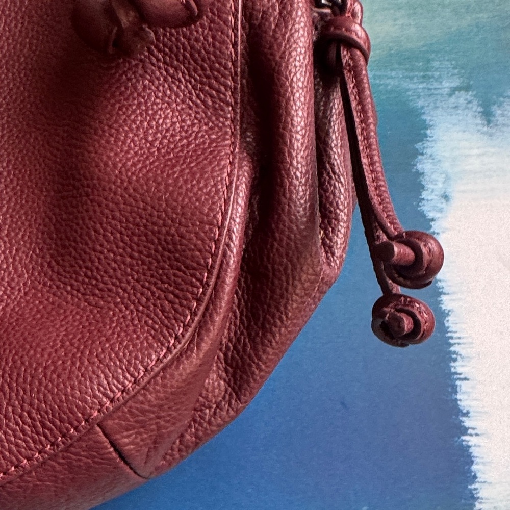VINCE CAMUTO Pebbled Leather Shoulder Bag, Burgundy - Picture 5 of 9